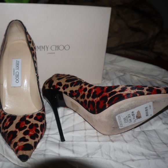 Anouk lop leopard red jimmy choo - Picture 4 of 5